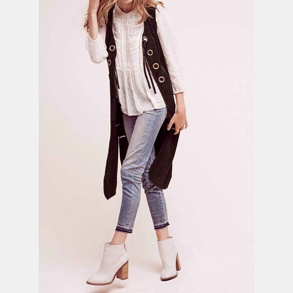 Anthropologie X Hei Hei Danette Suede Vest